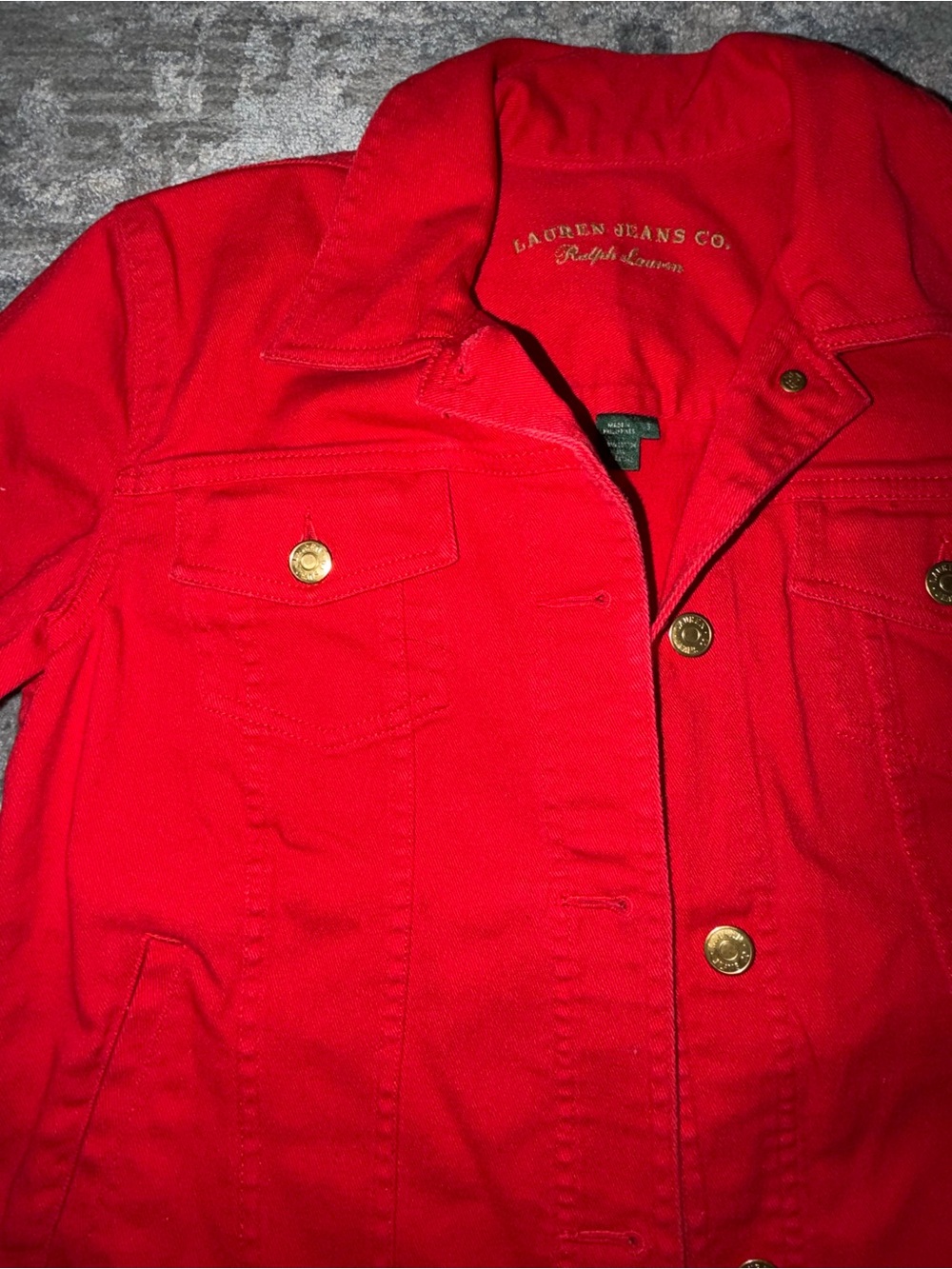 Ralph Lauren Red Jean Jacket